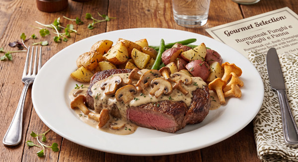 Rumpsteak Funghi e Panna